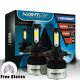 Nighteye 72W 9000LM H4 HB2 LED Headlight Kit Hi/Lo Beam Globe Bulbs 6500K White