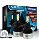 Nighteye 72W 9000LM H4 HB2 LED Headlight Kit Hi/Lo Beam Globe Bulbs 6500K White