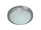 Round Acid Corrugated Ceiling Light Satin Chrome - CLL8914-SC