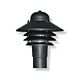 Lexacast Louvre Post Mount Bollard Black - F5301L-BL