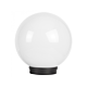 Polycarbonate 200mm Sphere Garden Light 240V Black / Opal - F6000-WH
