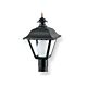 Polypropylene Outdoor Post Mount Lantern Black - F7171L-BL