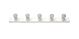 Hollywood Square 5 Light Bar White - HOL5S-WH