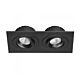 Multiform 16W Dimmable LED Downlight Black / Warm White - LDL-TLT-BL + LDL-PLATE2-BL