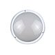 Round Small Plain 2 x PL9 Bulkhead White - LJF4051-WH