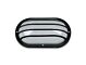 Louvre Oval E27 Polycarbonate Bulkhead Black - LJ5002-BL