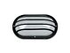 Louvre Oval E27 Polycarbonate Bulkhead Black - LJ5002-BL