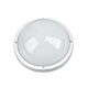 Plain Round E27 Polycarbonate Bulkhead White - LJ5051-WH