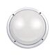 Round Plain E27 Polycarbonate Bulkhead White - LJ6051-WH