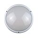 Round Large Plain 2 x PLC18 Bulkhead White - LJF4061-WH