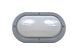 Plain Trim 10W LED Polycarbonate Bulkhead Silver / Grey / Warm White - LJL6001-SG