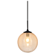 Sophia 1 Light Glass Globe Pendant White Mist / Black - Q222 + CGK-BL