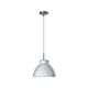 White Acid Glass Pendant Satin Chrome - QH1172