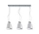 Ribbed Glass 3 Light Pendant Chrome - QH2149-3S