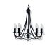 Maypole 5 Light Candelabra Pendant Black - R6345-5P-BL