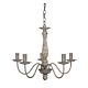 Quincy 5 Light Pendant Silver / Grey - R9235-GY