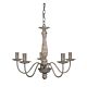Quincy 5 Light Pendant Silver / Grey - R9235-GY