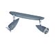 Double Insulated 240V GU10 Twin Spotlight Silver Grey - SY-B2-SG