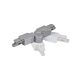 TE Series 0-180 degree Degree Track Joiner Silver / Grey - TE-BEND-SI