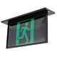 Blade LED Recessed Exit Sign With Emergency Downlight Black - 19878/06