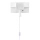 Boyd DIY 3W LED Wall Mount Light With Shelf & USB Charger Satin White - 20989/05