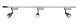 Upfield 3 Light 36W LED Track Pack Silver / Cool White - 17902/11