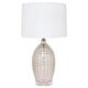 Tabitha 1 Light Table Lamp Mercury / White - 11683