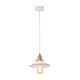 Single Small Coolie Shape Pendant Antique Brass With Black Highlights - CEREMA4