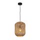 Interior Cylinder Bamboo Cage Pendant Brown / Natural - CESTA1