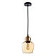 Interior Ellipse Glass Shape 1 Light Pendant Bronze Amber - CHAMPAN1