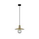 Chapeau 1 Light Pendant Large Antique Brass / Amber Glass Collie - CHAPEAU4