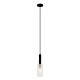 Interior Oblong Cut Glass Pendant Matt Black - CLEO1
