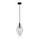 Contour Diamond 1 Light Pendant Black / Antique Brass - CONTOUR3