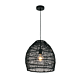 Ellipse Shape Rattan Pendant Matt Black - COUP1