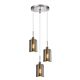 Interior Oblong 3 Light Chrome Glass Pendant - ESPEJO1X3R