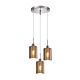 Interior Oblong 3 Light Rose Gold Glass Pendant - ESPEJO2X3R