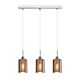 Interior Oblong 3 Light Rose Gold Glass Pendant - ESPEJO2X3S