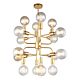 Modern Abstract 16 Light Pendant Matt Gold - HEXADE2