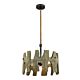 Large Round Weathered Wood Pendant Grey - HOPI01
