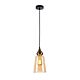 Interior Ellipse Glass Shape 1 Light Pendant Bronze Amber - JEREZ1