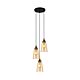 Interior Ellipse Glass Shape 3 Light Pendant Bronze Amber - JEREZ1X3R
