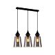 Interior Ellipse Glass Shape 3 Light Pendant Black Smoke - JEREZ2X3S