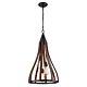 Modern Timber 3 Light Pendant Dark Red - Khaleesi2