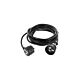 Mains 5 Meter Power Extension Lead Cord Black - LEADB004