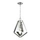 Modern Polished Nickel & Stainless Steel Pendant - Orbita3