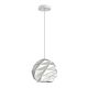 Interior Dome Carved Iron Pendant Small White - ORIGAMI1
