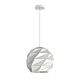 Interior Dome Carved Iron Pendant Large White - ORIGAMI4