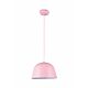 Angled Dome Shape Pendant Matt Pink - Pastel03