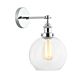 Interior 200mm Glass Adjustable Wall Light Chrome / Clear - PESINI4W