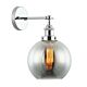 Interior 200mm Glass Adjustable Wall Light Chrome / Black Smoke - PESINI5W